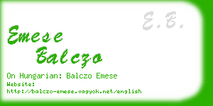 emese balczo business card